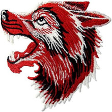 (Brüllender Wolf) Sagitty Golden Roaring Tiger Embroidered Patch - Iron On or Sew On -1 Piece