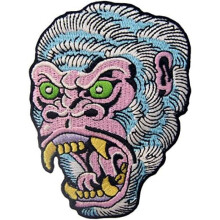 (Gorilla) Sagitty Golden Roaring Tiger Embroidered Patch - Iron On or Sew On -1 Piece