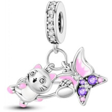 (0KJC1020) 925 Sterling Silver Charm Pendant for Bracelet Women, Pandach Beads Fit European Bracelets Necklace, Gift for Women Girls