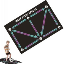 (Colorful2) Soccer Training Mat Silent Dribble Practice Pad - Kids Football Training Equipment for Ball Control Skills, Non-Slip Thick