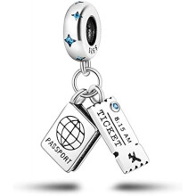 (3KJC181) 925 Sterling Silver Charm Pendant for Bracelet Women, Pandach Beads Fit European Bracelets Necklace, Gift for Women Girls
