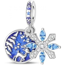 (0PAC2057) 925 Sterling Silver Charm Pendant for Bracelet Women, Pandach Beads Fit European Bracelets Necklace, Gift for Women Girls