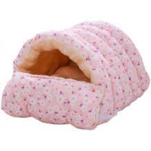 (Pink S) Cat Bed Cave Sleeping Bag Warm Mat for Indoor Cats - Cozy Pet House Accessory for Calming Outdoor Winter Travel