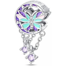 (0PAC919) 925 Sterling Silver Charm Pendant for Bracelet Women, Pandach Beads Fit European Bracelets Necklace, Gift for Women Girls