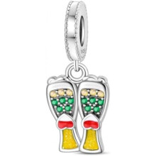 (0PAC1322) 925 Sterling Silver Charm Pendant for Bracelet Women, Pandach Beads Fit European Bracelets Necklace, Gift for Women Girls