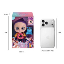 Purple Hair Music Theme Song 5D Eyes with Blue Tiger Doll Weapon Accessories 7-inch K-POP Witch Hunter Doll Toy