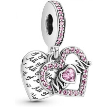(0CMS1638) 925 Sterling Silver Charm Pendant for Bracelet Women, Pandach Beads Fit European Bracelets Necklace, Gift for Women Girls