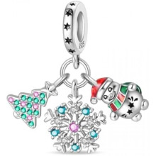 (0PAC1451) 925 Sterling Silver Charm Pendant for Bracelet Women, Pandach Beads Fit European Bracelets Necklace, Gift for Women Girls