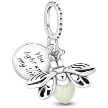 (0CMS1658) 925 Sterling Silver Charm Pendant for Bracelet Women, Pandach Beads Fit European Bracelets Necklace, Gift for Women Girls