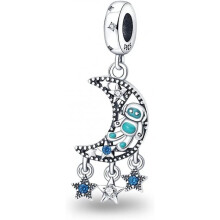 (PAC1064) 925 Sterling Silver Charm Pendant for Bracelet Women, Pandach Beads Fit European Bracelets Necklace, Gift for Women Girls