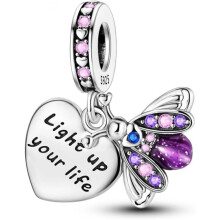 (0KJC994) 925 Sterling Silver Charm Pendant for Bracelet Women, Pandach Beads Fit European Bracelets Necklace, Gift for Women Girls
