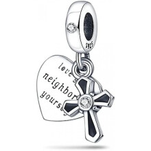 (3PAC170) 925 Sterling Silver Charm Pendant for Bracelet Women, Pandach Beads Fit European Bracelets Necklace, Gift for Women Girls