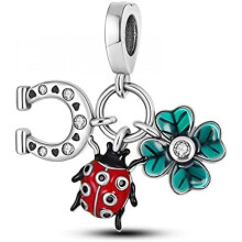 (3KJC249) 925 Sterling Silver Charm Pendant for Bracelet Women, Pandach Beads Fit European Bracelets Necklace, Gift for Women Girls