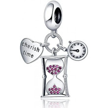 (3PAC050) 925 Sterling Silver Charm Pendant for Bracelet Women, Pandach Beads Fit European Bracelets Necklace, Gift for Women Girls