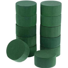 Onsinic 12 Pcs Small Floral Foam Blocks Dry Wet Use Round Flower Arrangement Foam for Fresh Artificial Flowers Wedding Decor