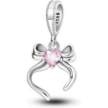 (0KJC1001) 925 Sterling Silver Charm Pendant for Bracelet Women, Pandach Beads Fit European Bracelets Necklace, Gift for Women Girls