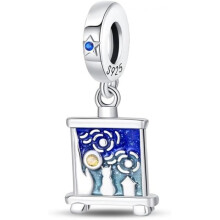 (0PAC918) 925 Sterling Silver Charm Pendant for Bracelet Women, Pandach Beads Fit European Bracelets Necklace, Gift for Women Girls