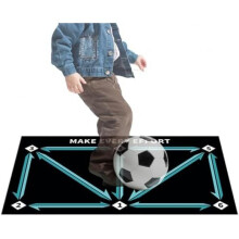 (Cyan Blue) Soccer Training Mat Silent Dribble Practice Pad - Kids Football Training Equipment for Ball Control Skills, Non-Slip Thick