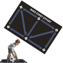 (blau) Soccer Training Mat Silent Dribble Practice Pad - Kids Football Training Equipment for Ball Control Skills, Non-Slip Thick