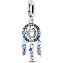 (0KJC1131) 925 Sterling Silver Charm Pendant for Bracelet Women, Pandach Beads Fit European Bracelets Necklace, Gift for Women Girls