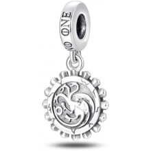(0PAC724) 925 Sterling Silver Charm Pendant for Bracelet Women, Pandach Beads Fit European Bracelets Necklace, Gift for Women Girls