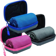 (3pcs) Quick Dry Cooling Towel Microfiber Sweat Towel for Gym Yoga Running Workout with Zipper Storage Bag Orange