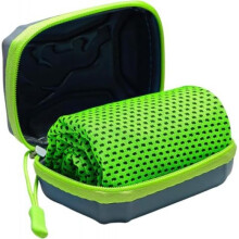 (Grün) Quick Dry Cooling Towel Microfiber Sweat Towel for Gym Yoga Running Workout with Zipper Storage Bag Orange