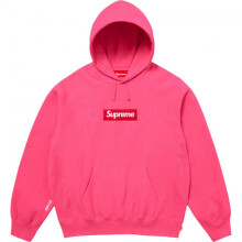 (navy blue, S) Supr Hoodie Men's Fleece-Lined Loose Streetwear Hip Hop Long Sleeve Pullover Solid Color