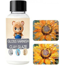 (50 ml) Air Dry Clay Gloss Finish Acrylic Paint 1 Bottle Pottery Primer for Modeling Clay Wood Resin Stone Fabric Outdoor Craft Kids Adults BrandName