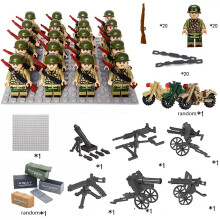 (20PCS U.S. military) Fit Lego WWII Soviet Union German Forces Soldiers Minifigures Kid Toys