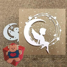 (C) Gowxs Cute Moon Corner Metal Cutting Die Carbon Steel for Scrapbooking Embossing Decoration Crafting Gift