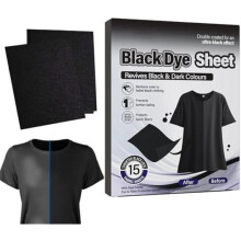 Black Fabric Dye for Clothes 15 Pack Color Booster Film Laundry Restore Clothes in Washing Machine