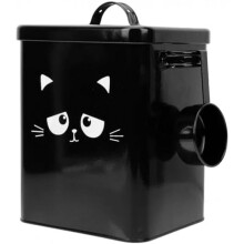 BELLIFFY 6L Pet Food Storage Container Sealed Metal Dog Cat Food Bin with Scoop