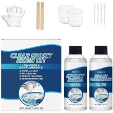 Epoxy Resin Kit AB Clear Casting Resin and Hardener Set for DIY Jewelry Earrings Keychains Bookmarks Making