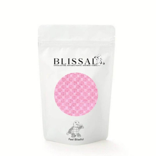 (Blue) Blissal Exfoliating Back Scrubber Soft Deep Clean Body Washcloth 2 Pack