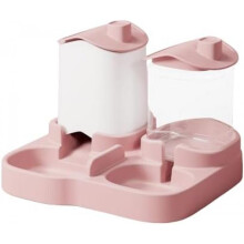 (rose) Automatic Cat Feeder and Water Dispenser Set, Leak-Proof Pet Feeding Bowl for Cats Dogs Puppies Small Animals