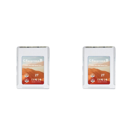 2X NVME Till CFExpress Typ B-Adapter M2 M-Key Expansionskort, Stöder PCIE4.0 2230 SSD för Kameror