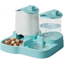 (blau) Automatic Cat Feeder and Water Dispenser Set, Leak-Proof Pet Feeding Bowl for Cats Dogs Puppies Small Animals