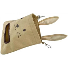 (kaki) Heunetz Hanging Small Pet Hay Rack Storage Bag Holder for Chinchillas Guinea Pigs Rabbits Hamsters Cage Accessories