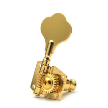 (Golden single left) 4-String Open Gear Bass Tuning Pegs Chrome Bass Machine Heads Tuners Keys