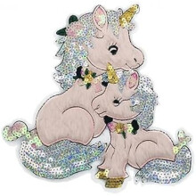 STOBOK 2 Pcs Unicorn Embroidered Patches Large Sew On Applique for Jackets Jeans DIY Clothing Decoration