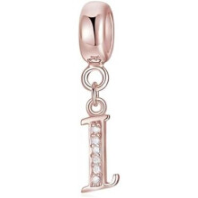 (Letter-239-I) Jokmeo 925 Sterling Silver Letter A-Z Charm Beads Compatible with Pandora Bracelets Necklaces for Women Girls ZM4