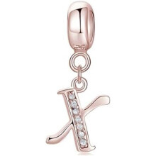 (Letter-239-X) Jokmeo 925 Sterling Silver Letter A-Z Charm Beads Compatible with Pandora Bracelets Necklaces for Women Girls ZM4