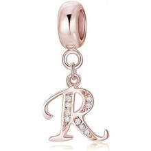 (Letter-239-R) Jokmeo 925 Sterling Silver Letter A-Z Charm Beads Compatible with Pandora Bracelets Necklaces for Women Girls ZM4