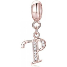 (Letter-239-P) Jokmeo 925 Sterling Silver Letter A-Z Charm Beads Compatible with Pandora Bracelets Necklaces for Women Girls ZM4