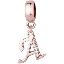 (Letter-239-A) Jokmeo 925 Sterling Silver Letter A-Z Charm Beads Compatible with Pandora Bracelets Necklaces for Women Girls ZM4