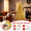 Costway Gold Artificial Christmas Tree Pre Lit 1034 Branch Tips Hinged Design 10