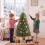 Costway Pre-Lit Hinged Christmas Tree with 296 Dense Branch Tips 10