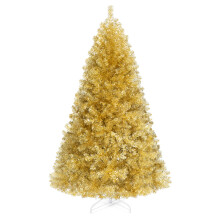 Gold Artificial Christmas Tree Pre Lit 1034 Branch Tips Hinged Design