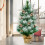 Costway Snow Flocked Pine Artificial Christmas Tree Pine Cone Xmas Decoration 1